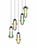 Lampa wisząca LED wielopunktowa nowoczesna szklane klosze kolorowe designerska ściemnialna MINERVA 334330517 Trio 